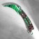 Wooden souvenir "Babochka. Cerambit", Green