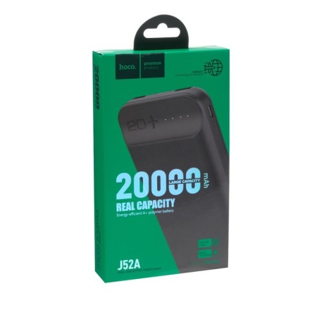 External battery Hoco J52a, Li -Pol, 20,000 mAh, microUSB - 2 A, 2 USB - 2 A, black-4