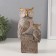 Polystone souvenir "Eagle owl with a modern podium" Bezh 11x7.3x20.5 cm