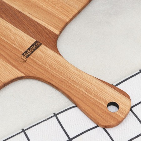 ADELICA Board "Pizza Lapata", the working part is 30 × 29 cm, handle 13 cm, oak-3