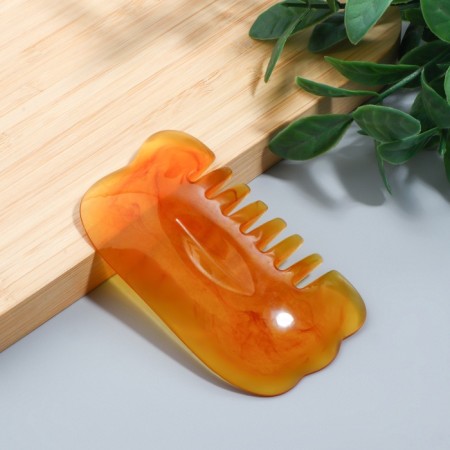 Massage Gaasha "Rowing", 9.5 × 5.5 cm, PVC clock, "Amber" color-1