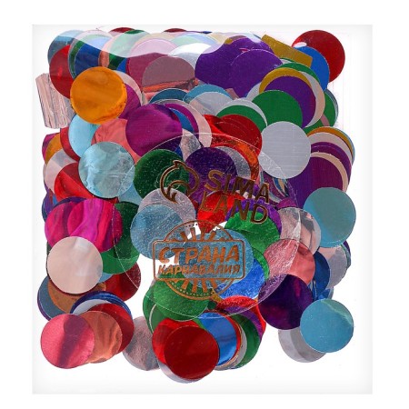 Filler for the ball "Confetti", 1.5 cm, foil, color mix, 10 g-1