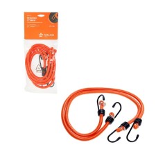 Gum for mounting baggage AIRLINE, 80 cm, D8 mm, metal hooks, set 2 pcs