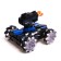 Radio controlled tank Stunt, 4WD all-wheel drive, shoots missiles, black-blue color