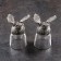 A set of 2 stacks-frauds "partridge", d = 4.5cm h = 8.5cm