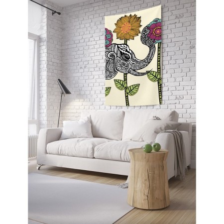 Decorative panel with photo printing "Elephant Spirit", vertical, size 100x150 cm