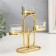Summary metal for 3 candles "oval" d = 4.5 cm gold 6x15x17 cm