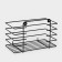 Direct shelf for a bathroom with high sides, 24.5 × 13 × 16.5 cm, black color
