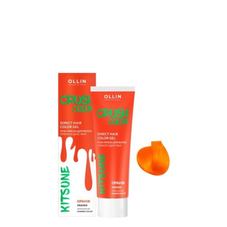 Direct Hair Carriage Gel Ollin Professional Crush Color, Orange, 100 ml