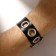 Bracelet Unisex "Hardcore" strap, black color in silver