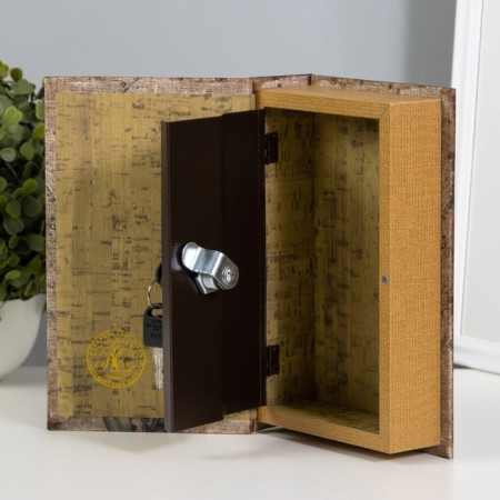 Safe-book wood, leatherette "Mermaid" 21x13x5 cm-2