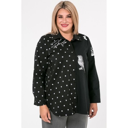 Female shirt, size 52, black color
