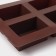 Baking uniform “rectangle”, silicone, 21.5 × 15.3 × 3.7 cm, 4 cells (7.7 × 4.8 cm), brown