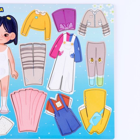 A training board with clothing on Velcro "Dressing. Lina "-2