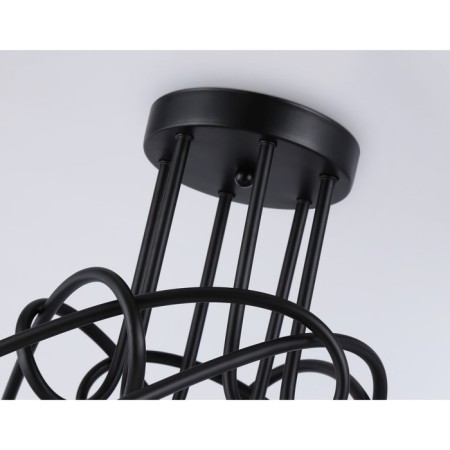 Lamp ceiling in the style of Ambrella Light, Loft, TR80419, 6HE27, black color, gold-4