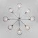 Ceiling chandelier with glass plafones ARCADA, 60W, E14, 80x80x34.5 cm