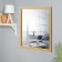 Wall mirror, in the baguette, light gold, 60x70 cm