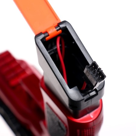 Glock pistol with tape supply of cartridges, works from the battery-6