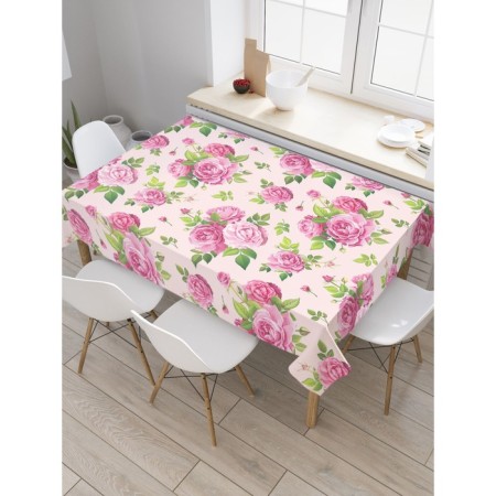 Tables on the table "Flower tenderness", rectangular, oxford, size 120x145 cm