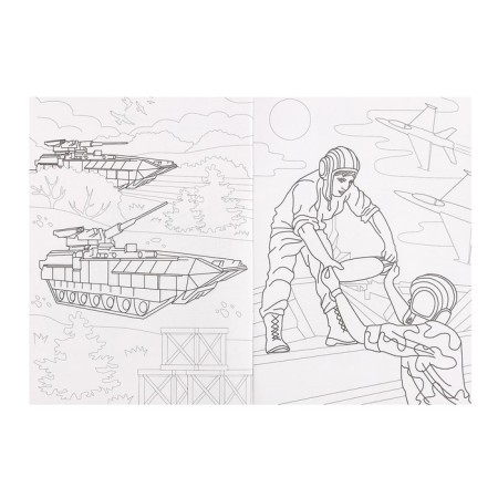 Coloring for boys "Modern superheroes. Tankers "-3