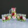 Set for juice with a tray "Zhostovo" Art painting, 6 glasses 1250/200 ml, white ma