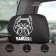 Caps on the headrest danger, black, set 2 pcs