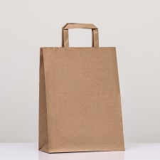 Craft bag without printing, with flat handles of 24 x 12 x 32 cm