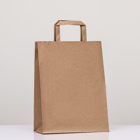 Craft bag without printing, with flat handles of 24 x 12 x 32 cm