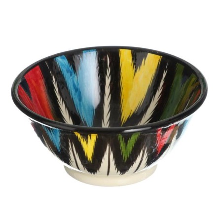 Rishtan ceramics "Atlas", 18 cm, large, multi -colored ceramics-3