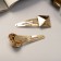 Invisibility for hair "Amanda" (set 2 pcs) Cube circle, 6.5 cm, gold
