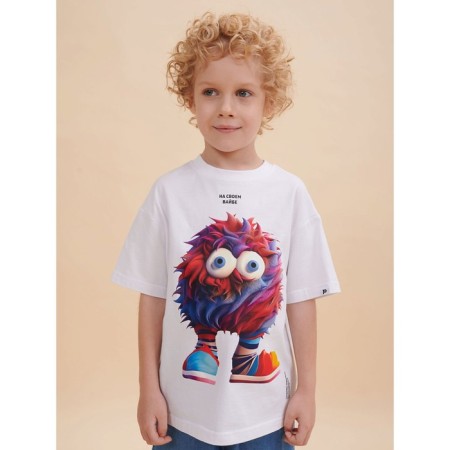 Children's T -shirt, height 146 cm, white color