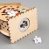 Christmas tree toy "House with snowmen", from batteries, glow of warm white
