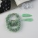 Hair Set "Gloria Shine" (2 elastic bands 5.5 cm, 2 invisibility 5 cm) Green