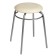 Stool "Ring", silver metallic color / milk
