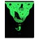 Notebook of 48 sheets in a cage on a clip "Magic", cover shaking cardboard, VD-smoke, fluorescent paint, mix