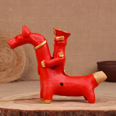 Абашевская игрушка "Всадник", 12х5х13 см, Зоткин А.Н. МИКС-1