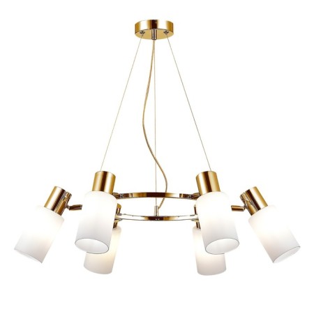 Suspended EVOLUCE lamp. Sle1139-303-06. Gessi. 6x60 watts, E14, 72x72x19 cm, brass color
