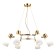 Suspended EVOLUCE lamp. Sle1139-303-06. Gessi. 6x60 watts, E14, 72x72x19 cm, brass color
