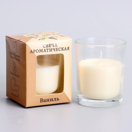 Aromatic candle in glass 5x6cm, vanilla-2