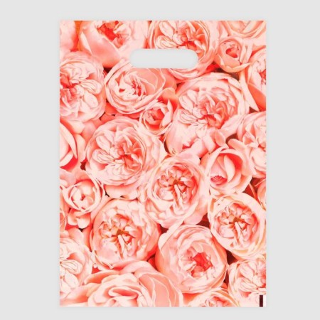 Polyethylene package with a trim “Piono”, pale pink, 30 x 40 cm, 50 μm