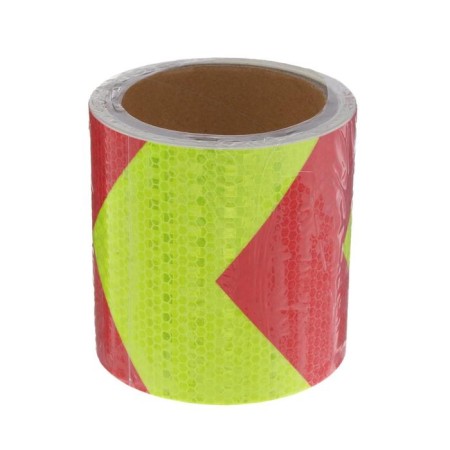 Reflective tape, self-adhesive, red-salad, 10 cm x 5 m-1