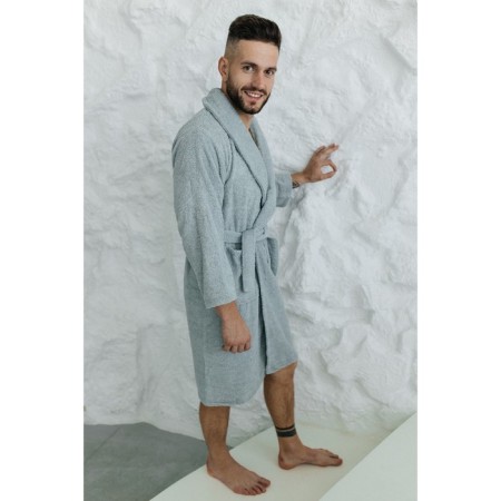 Tainted male bathrobe, size 48, mint color-4