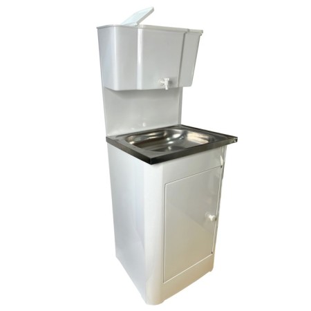 Washbuilder "Dacha", without euns, stainless sink, crane metal, 30 l, white-1
