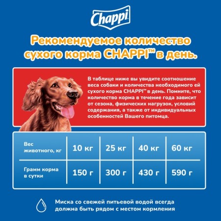 CHAPPI dry food for dogs, with beef at home, 15 kg-5