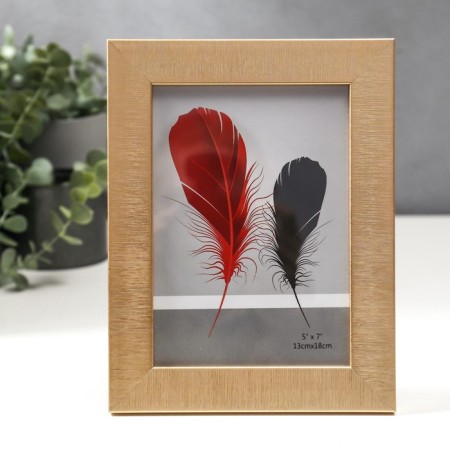 Photo frame plastic 13x18 cm "Sandless threads" gold 22x17 cm-1
