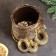 Kashpo - organizer "Snake with a basket" bronze, 10x11cm