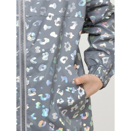 Vetrovka for girls, height 152 cm, silver color-2