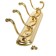Tundra tundra tundra, metal, four -rod, gold color