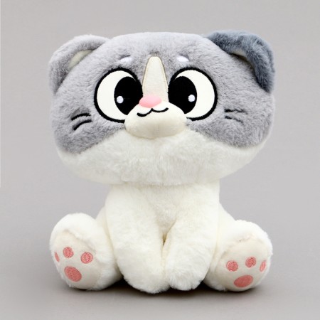 Soft toy "cat", 22 cm, gray color