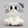 Soft toy "cat", 22 cm, gray color